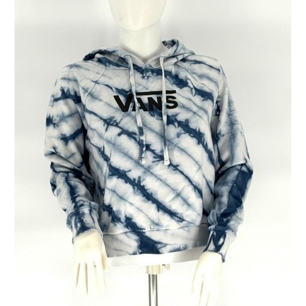 Vans Cropped Skater Retro Hoodie Tie Dye Blue S Streetwear Casual Boho